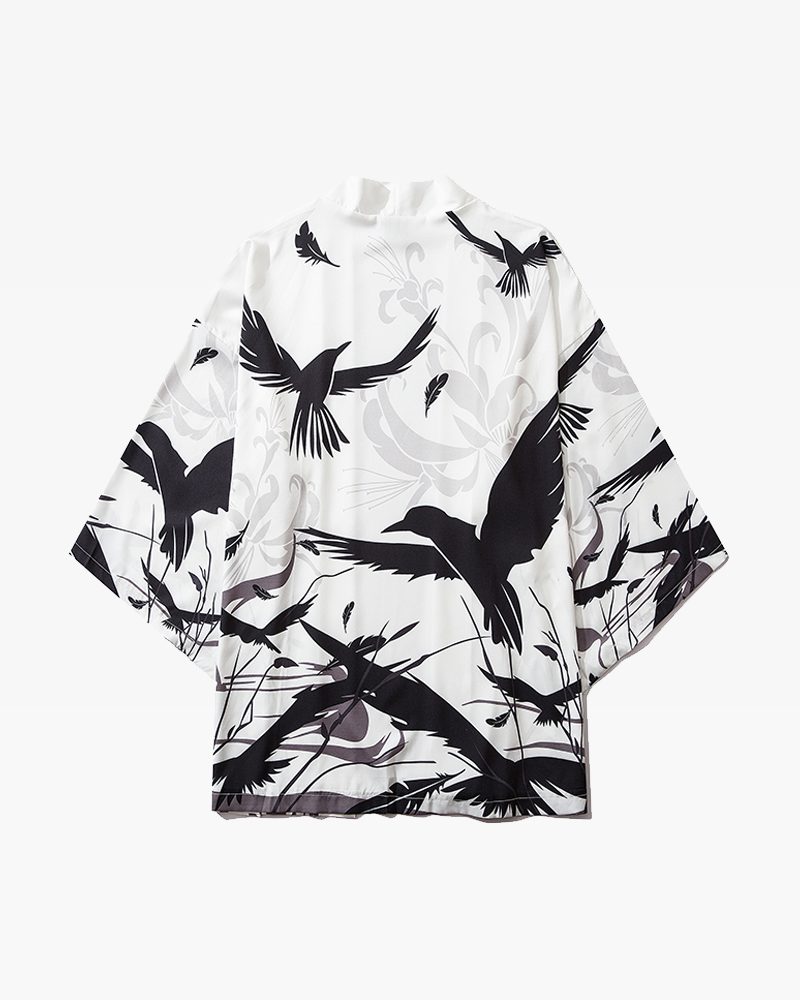 Black And White Kimono Jacket