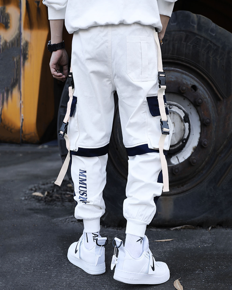 Black And White Cargo Pants