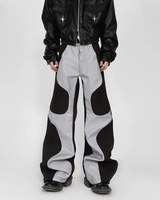 Patchwork Leather Pants