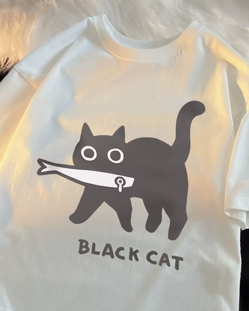 Black Cat T Shirt