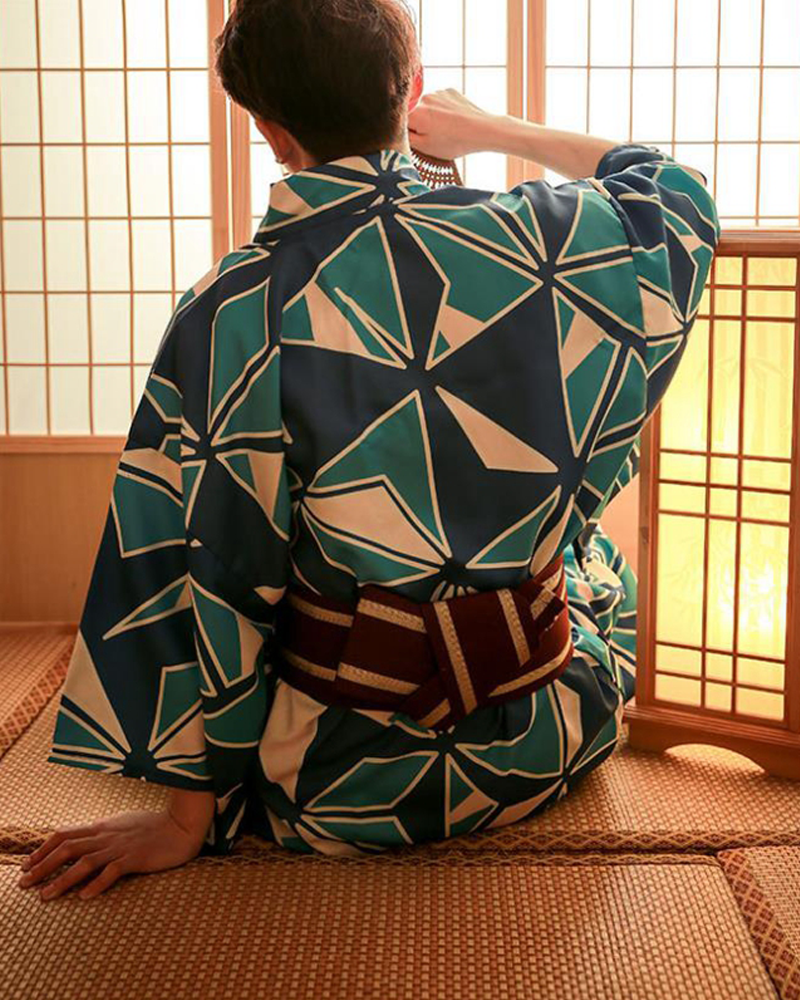 Blue And White Kimono