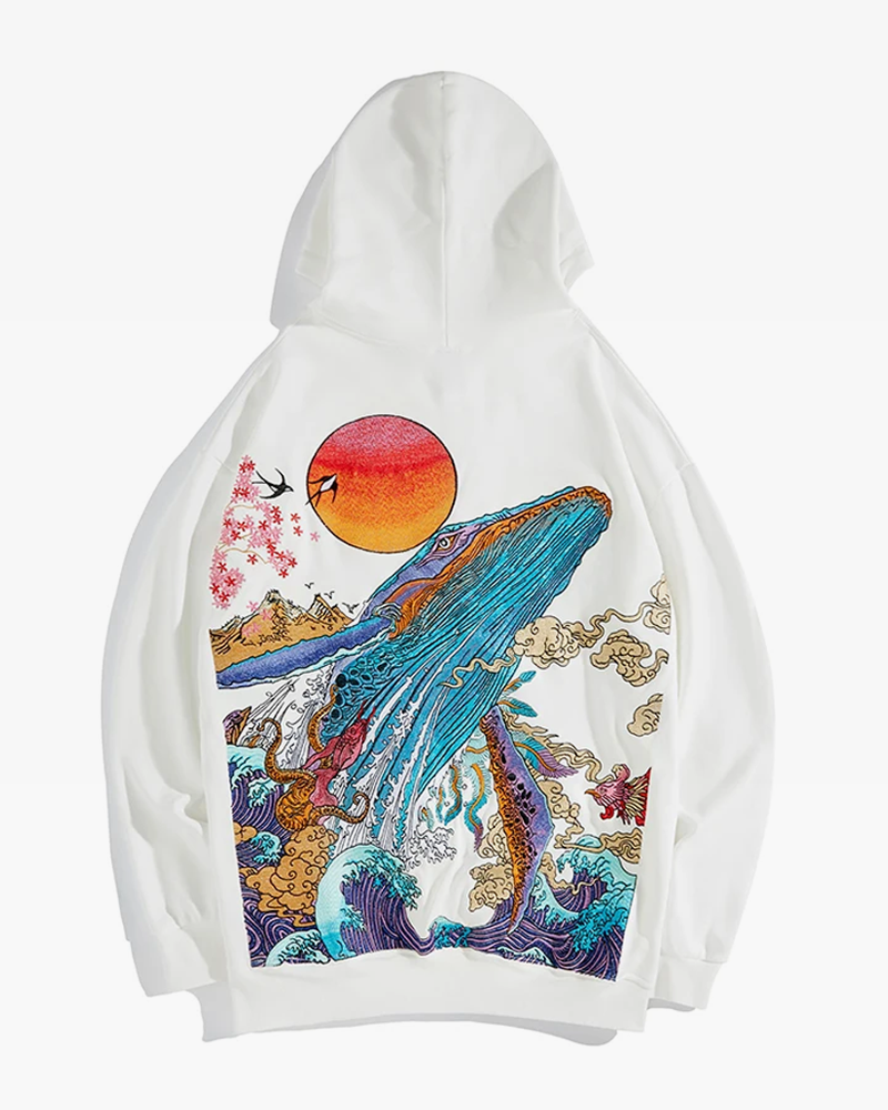 Embroidered Japanese Hoodie
