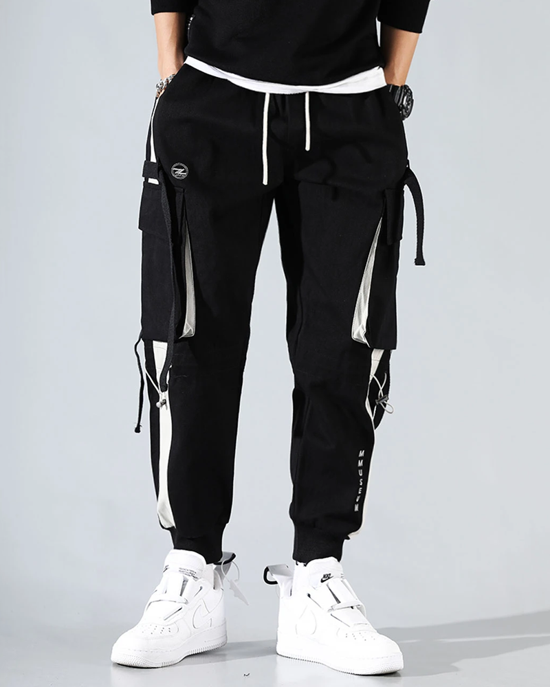 Black Cargo Jogger Pants