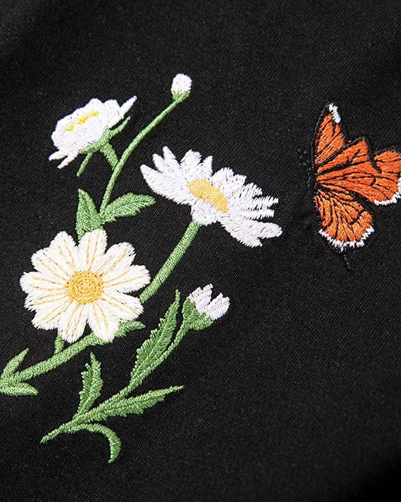 Daisy Embroidered T Shirt