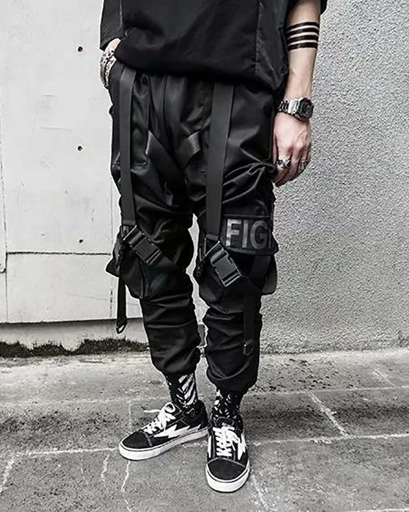Black Cargo Pants Streetwear