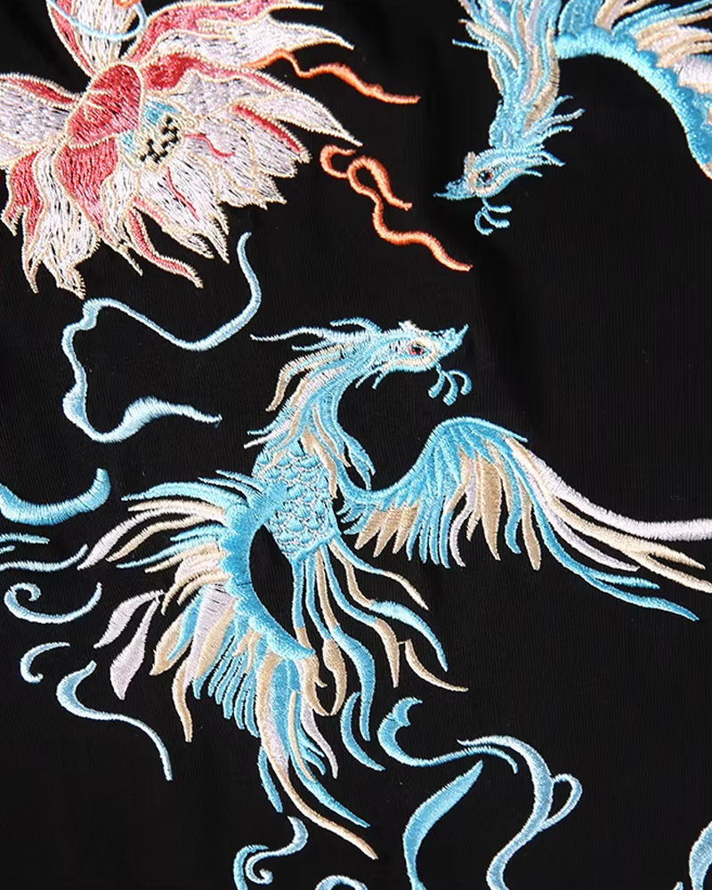 Phoenix Embroidered T Shirt