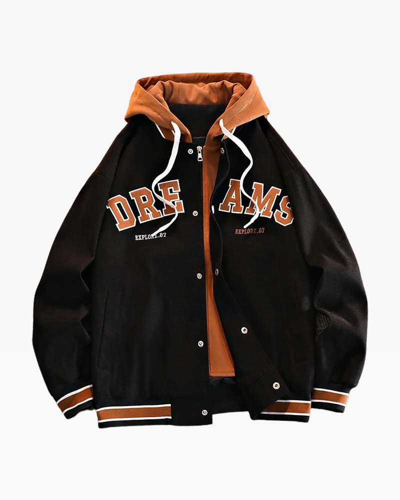 Baseball Jacket With Hood