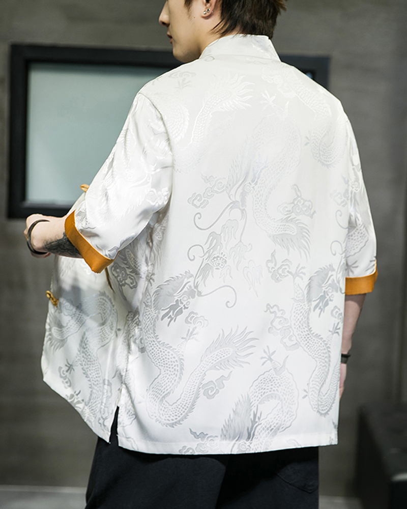 White Embroidered Kimono Jacket