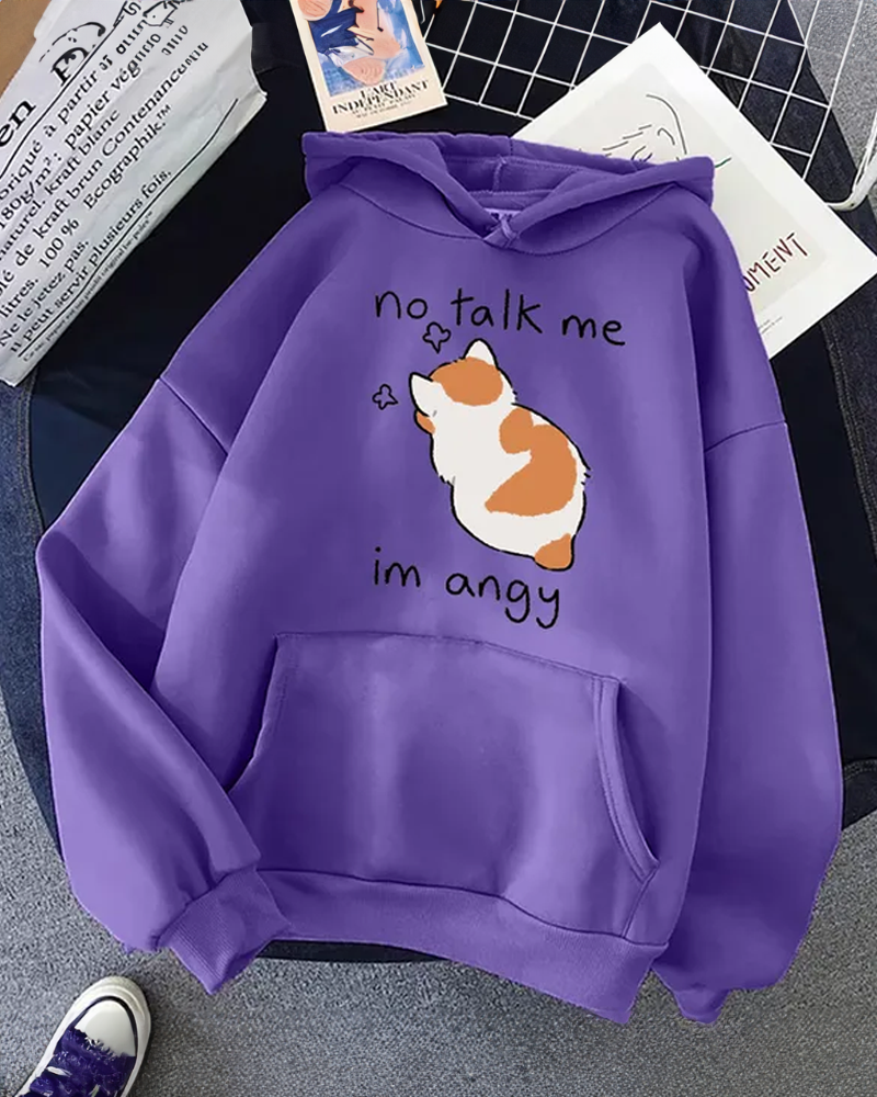 No Talk Me Im Angy Hoodie