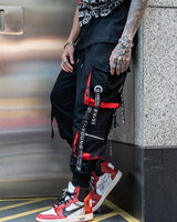 Black And Red Cargo Pants