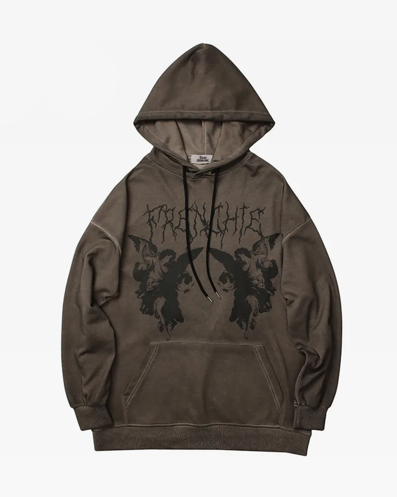 Angel Dark Print Hoodie