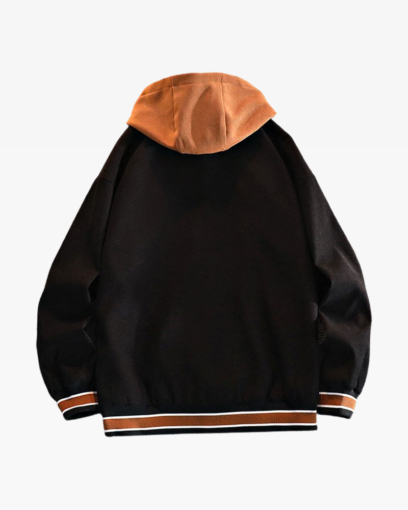 Baseball Jacket With Hood