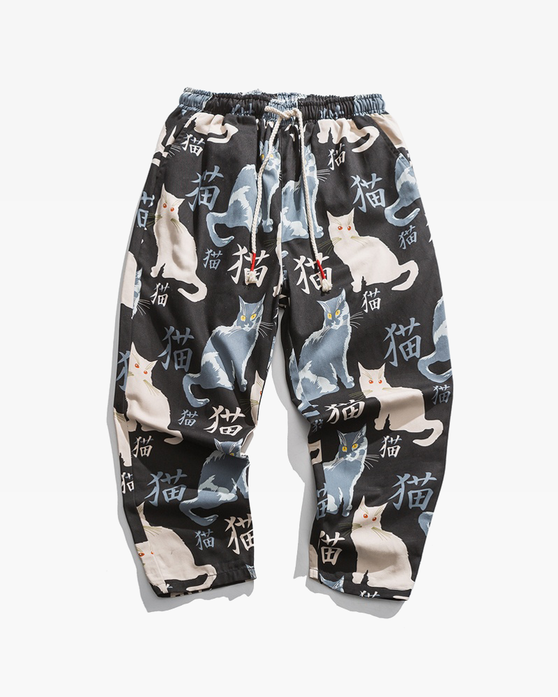 Cat Print Pants