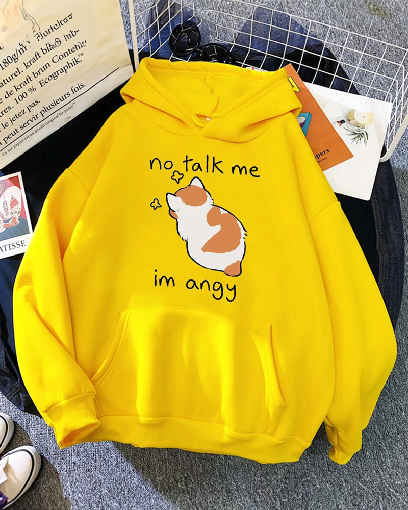 No Talk Me Im Angy Hoodie