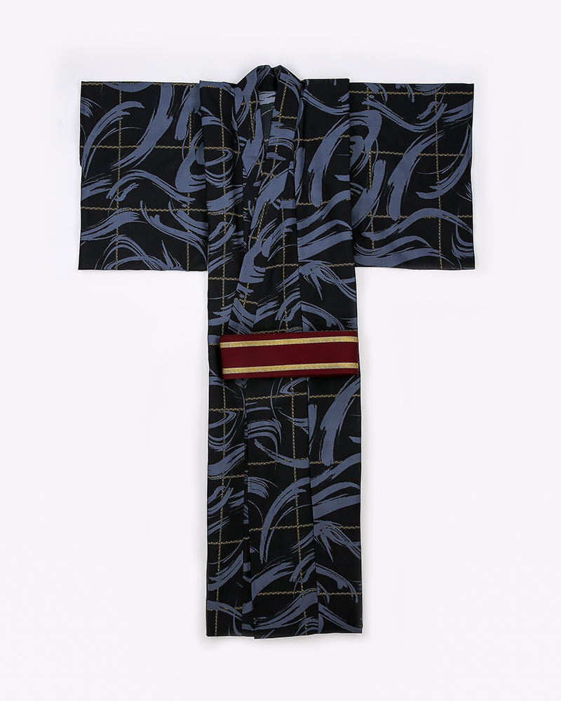 Black And Blue Kimono