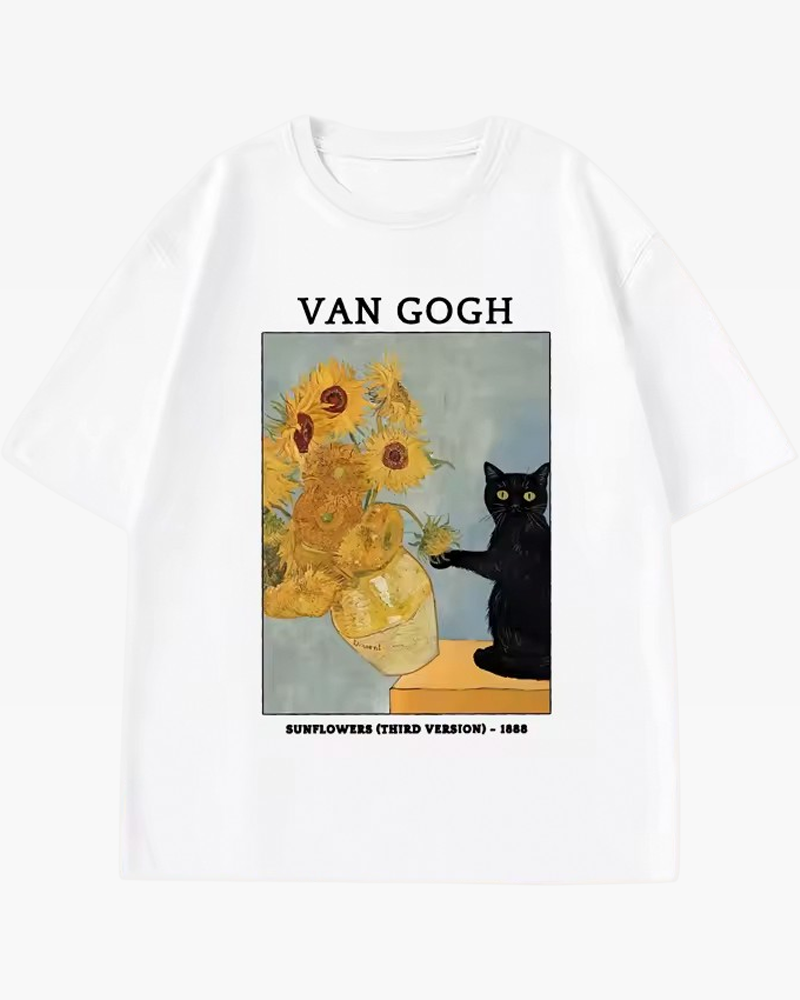 Van Gogh Cat Shirt