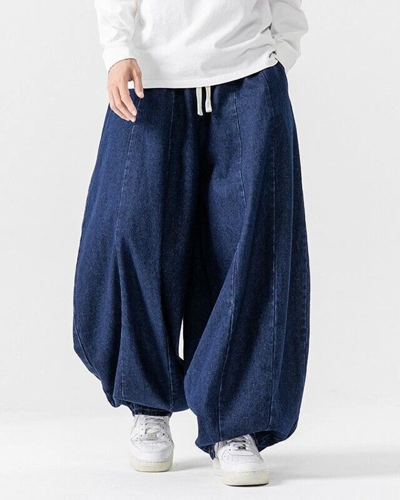 Denim Harem Pants