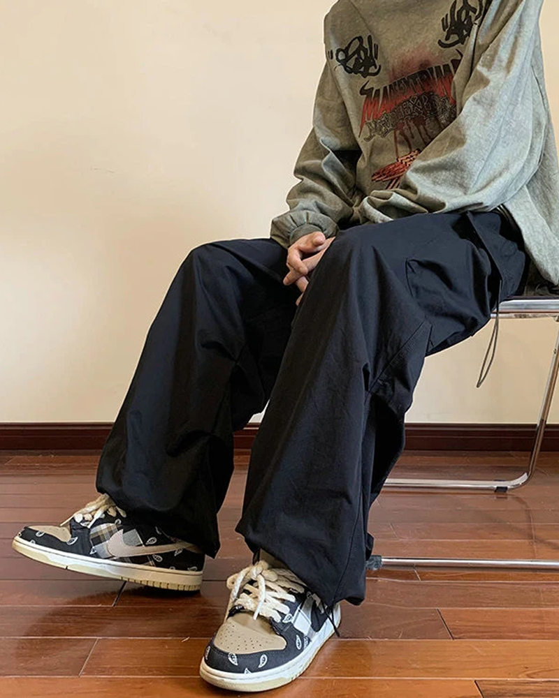Black Baggy Cargo Pants