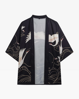 Black Crane Kimono Jacket