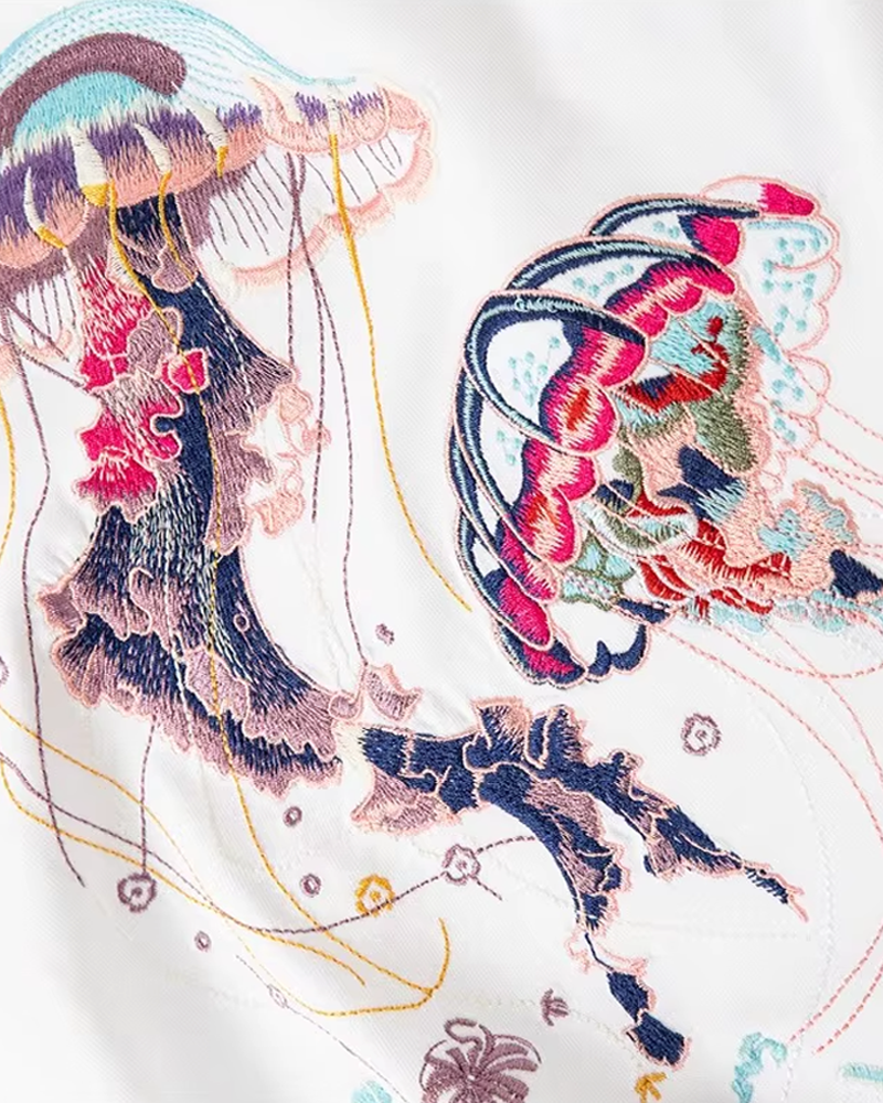 Jellyfish Embroidered Shirt