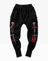 Black And Red Cargo Pants