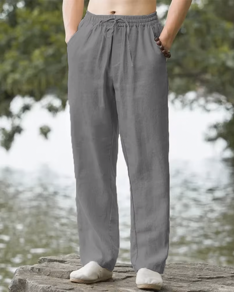 Linen Beach Pants Mens