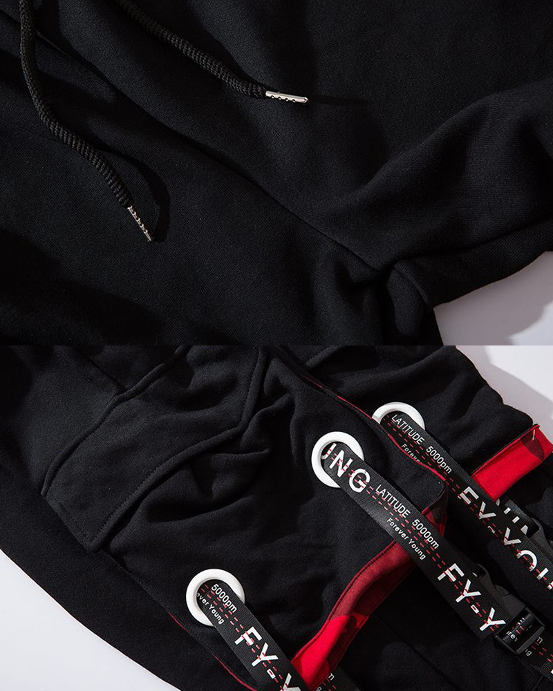 Black And Red Cargo Pants