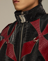 Black And Red Leather Jacket