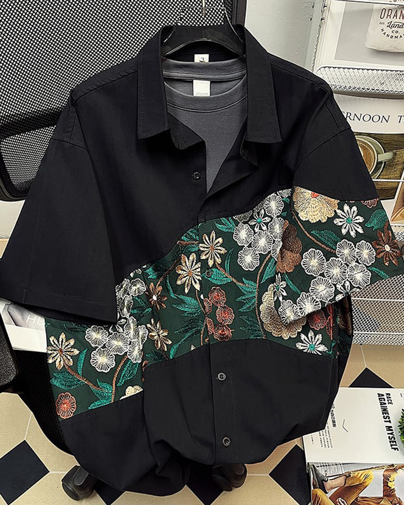 Floral Embroidered Shirt